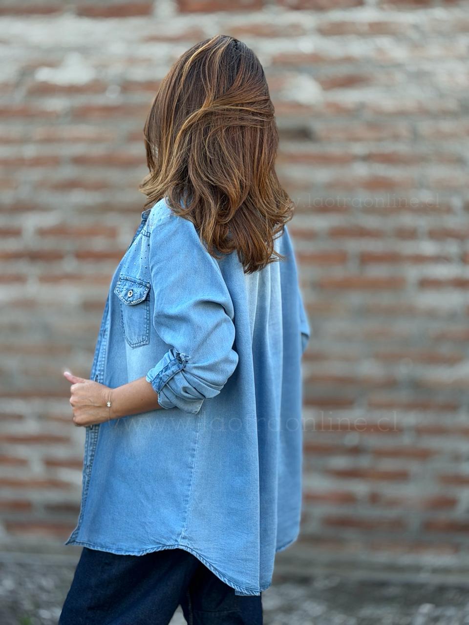 Blusa Brasilia Tencel celeste