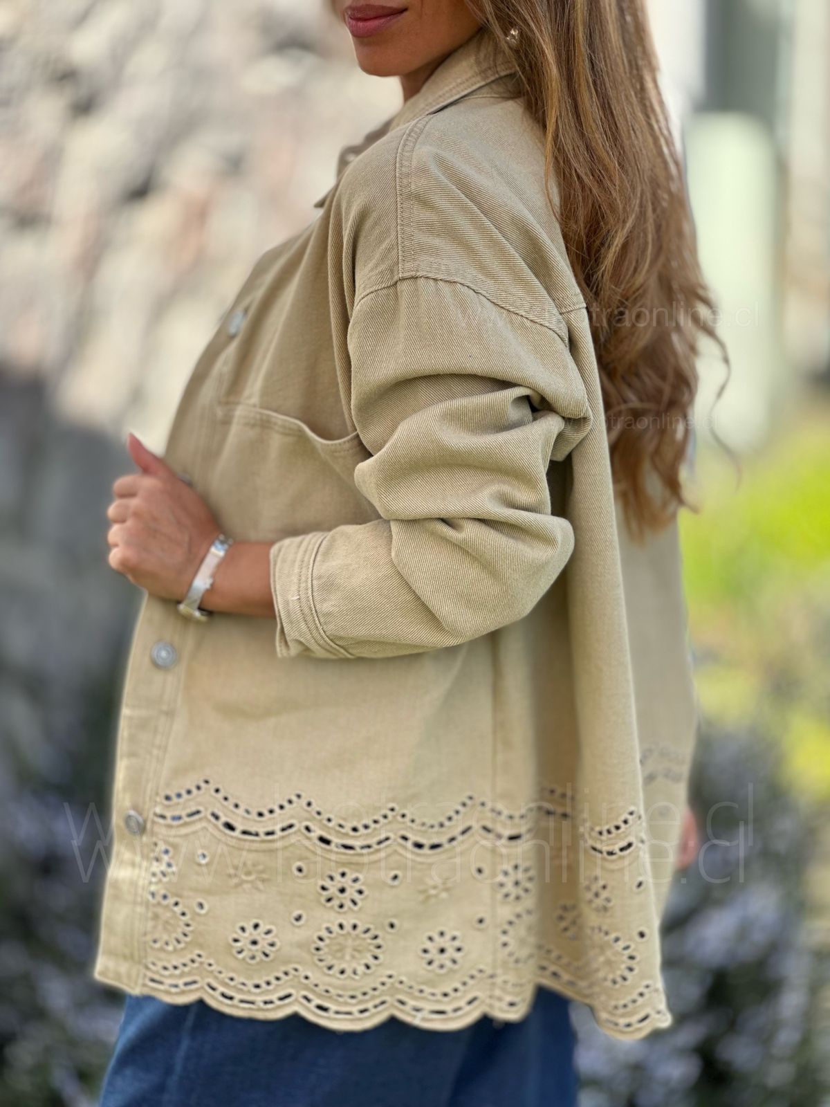 Chaqueta Mérida beige/mostaza