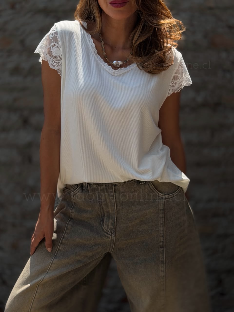 Polera Mónaco blanco