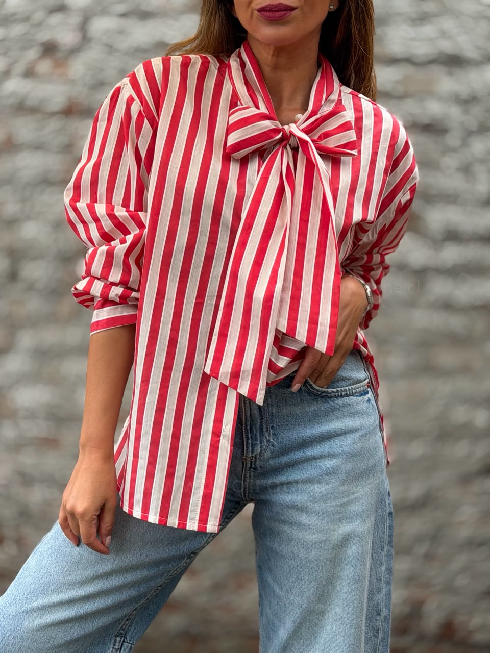 Blusa Cinto rojo