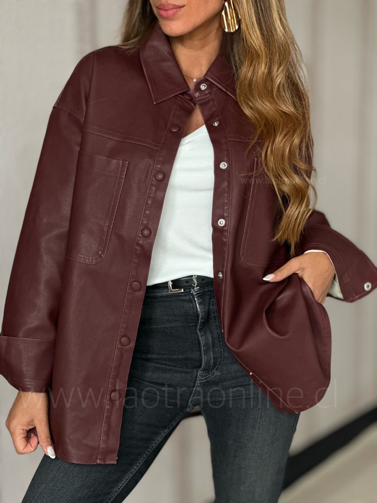 Sobrecamisa Holanda cherry