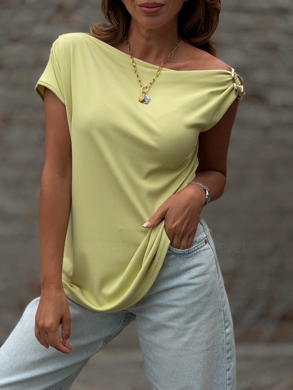 Polera Bahamas pistacho