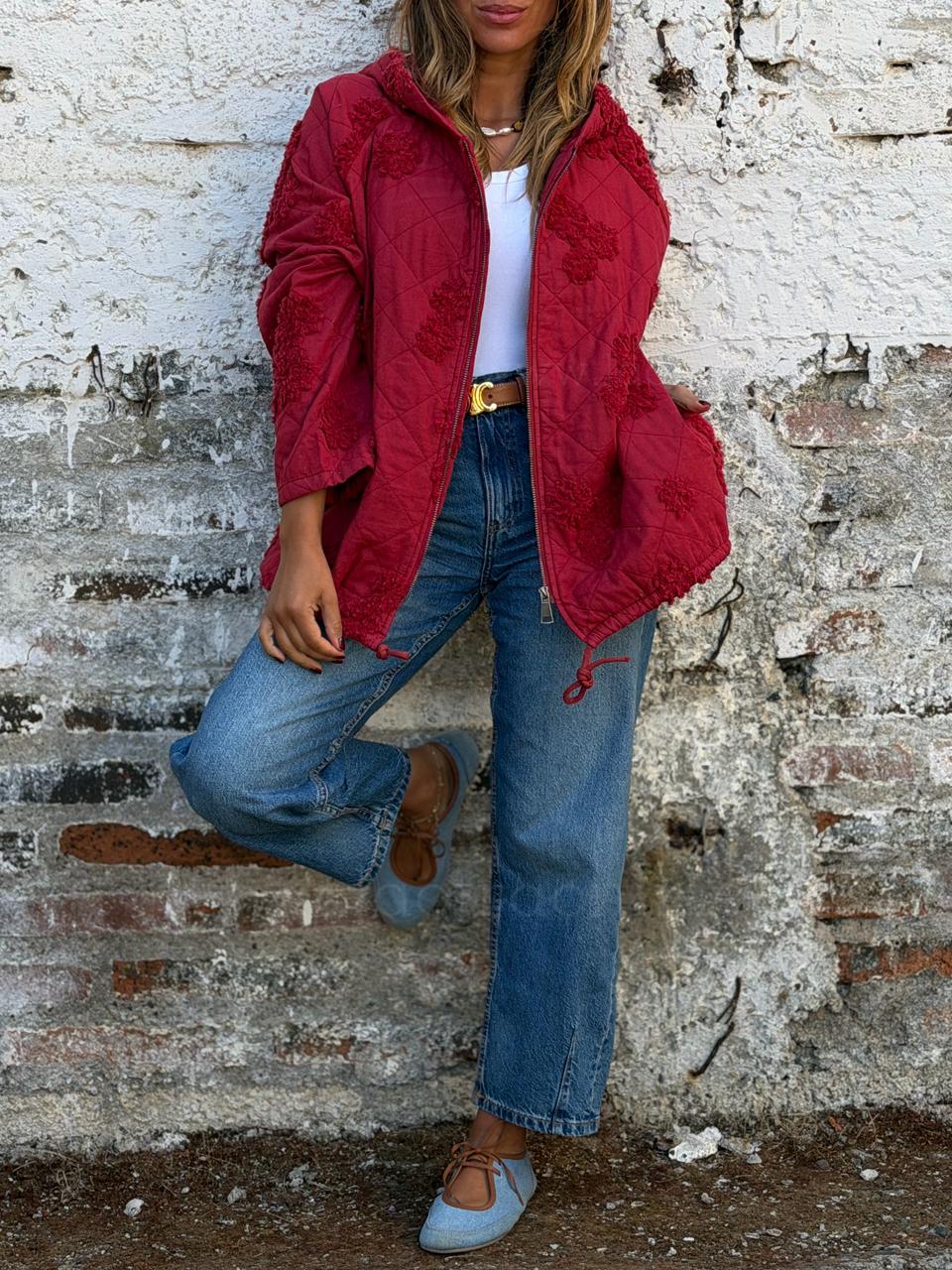 Chaqueta Relieve rojo