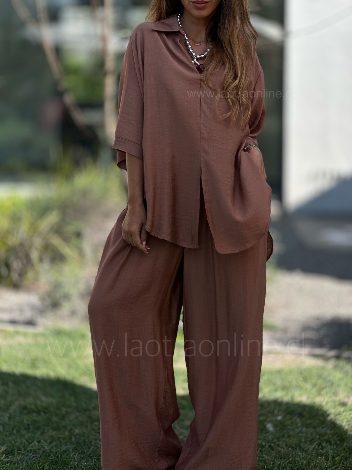 Conjunto Marbella camel