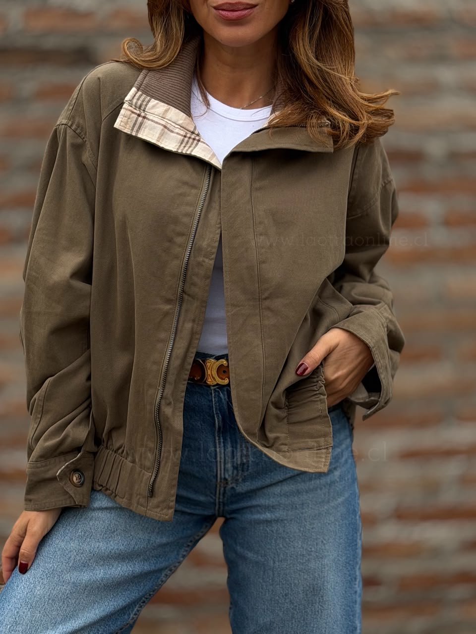 Chaqueta Gabardina Sol olivo
