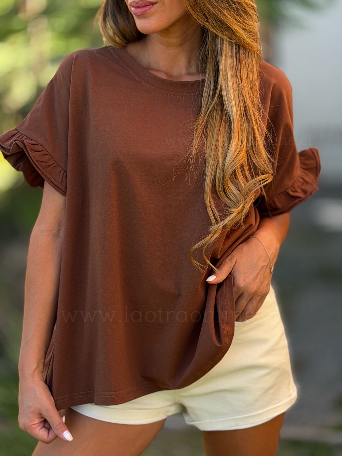 Polera Butterfly choco