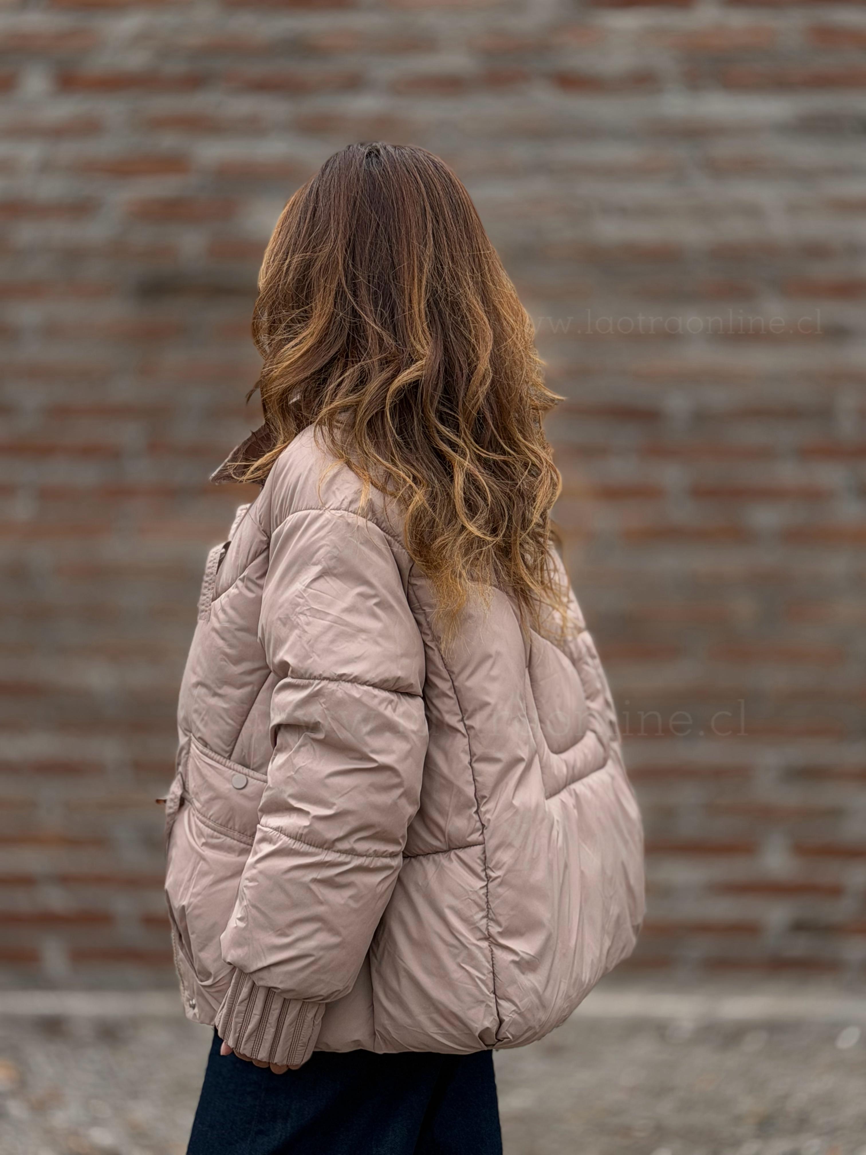 Parca plumas Delicia beige