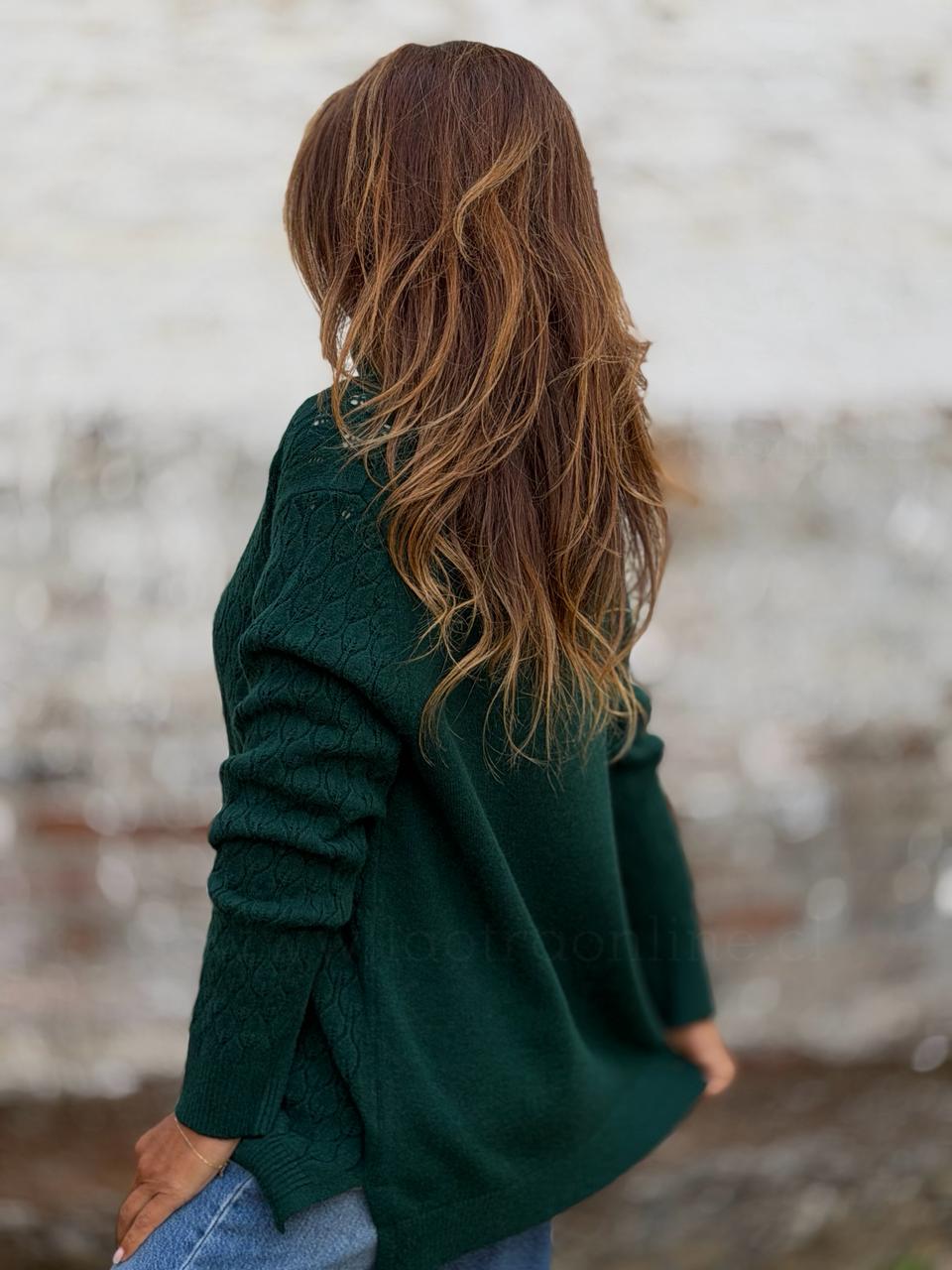 Sweater Hojas esmeralda