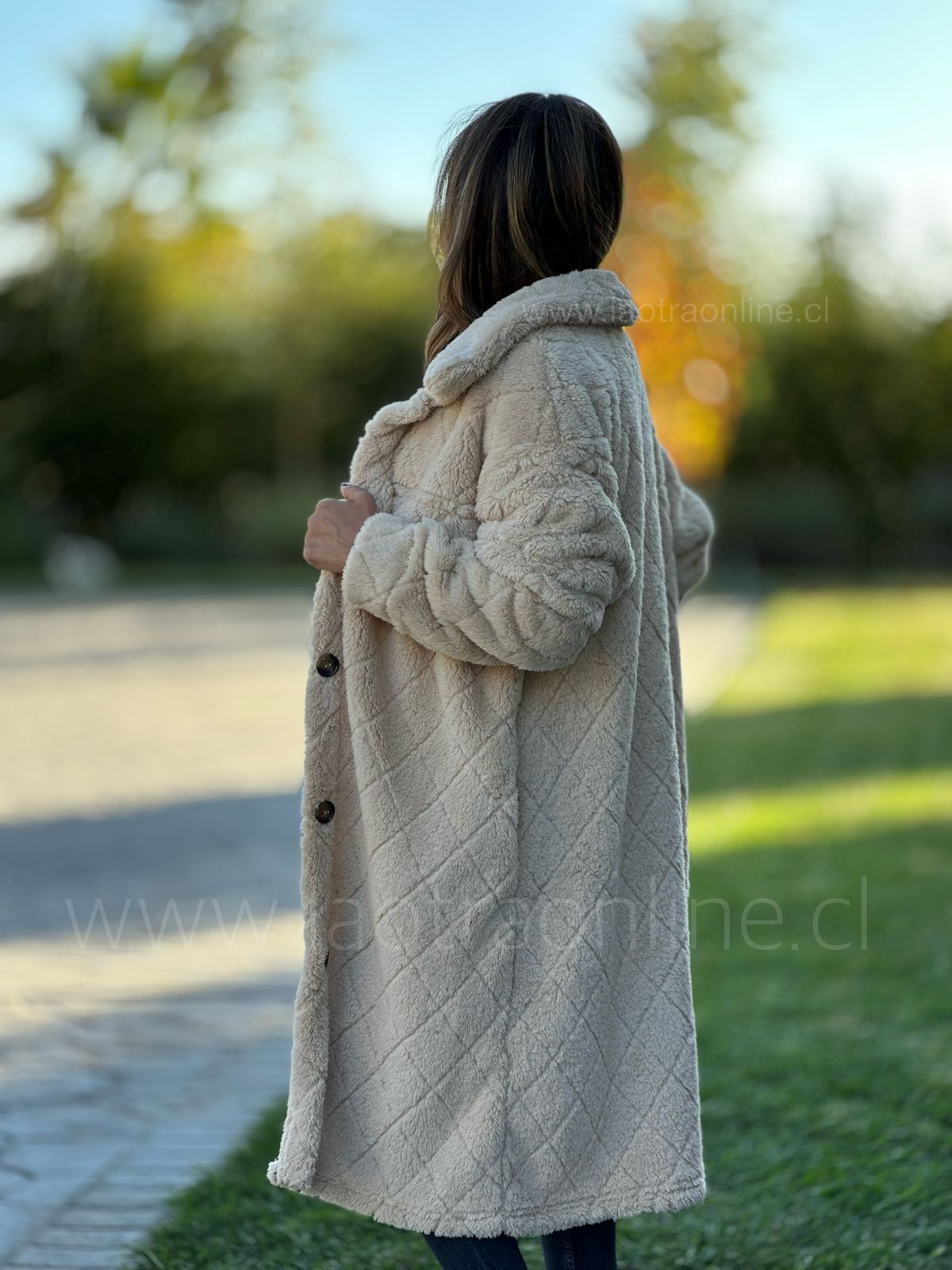 Abrigo corderito Florianopolis beige