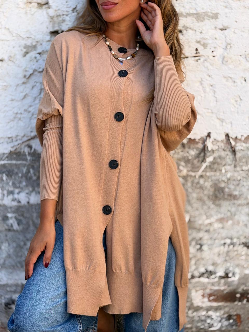 Sweater/Chaleco Reversible camel