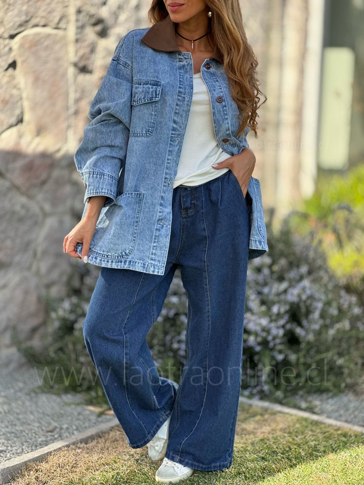 Chaqueta Bayona celeste