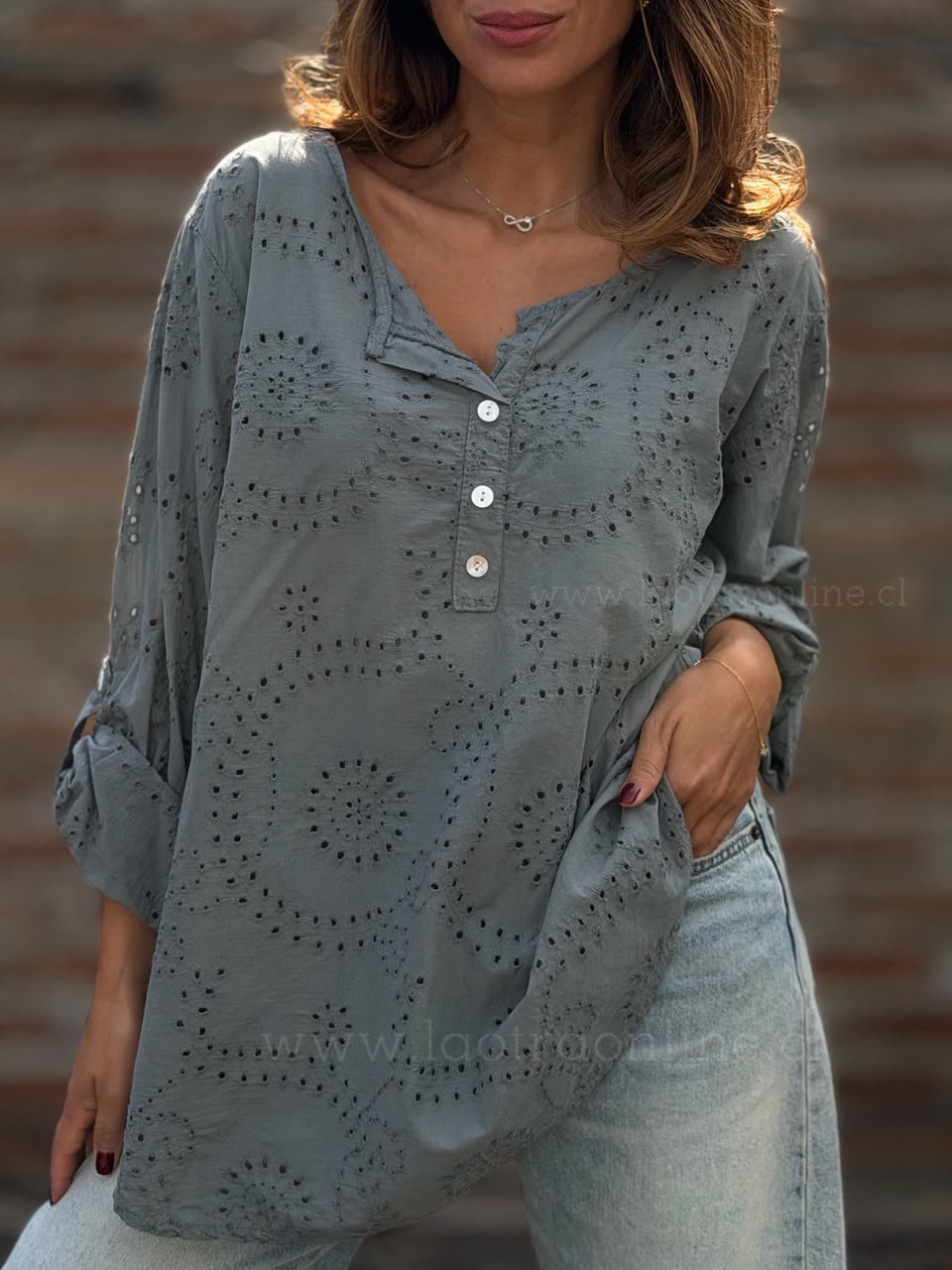 Blusa Italiana Calada gris