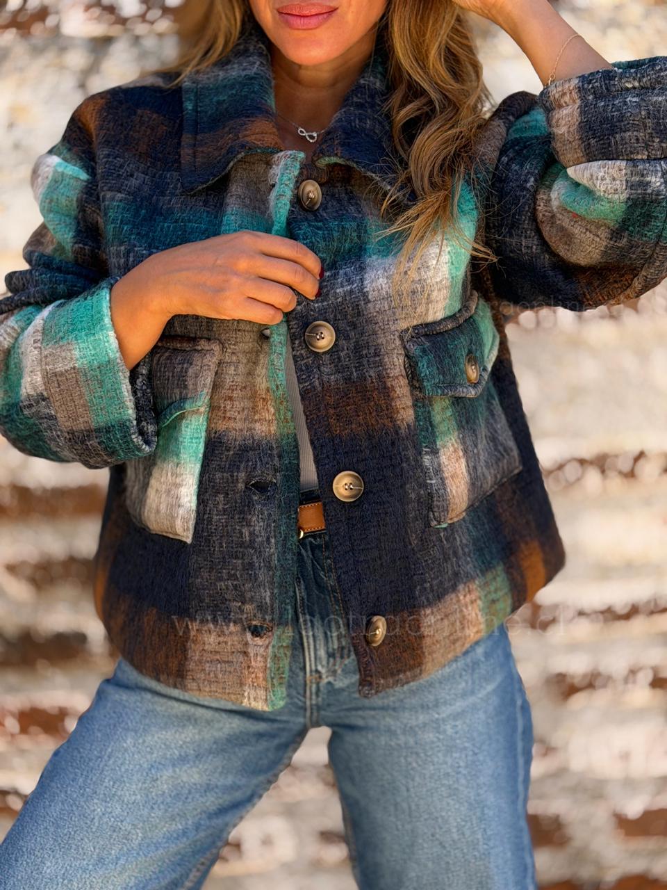 Chaqueta Italiana agua/camel