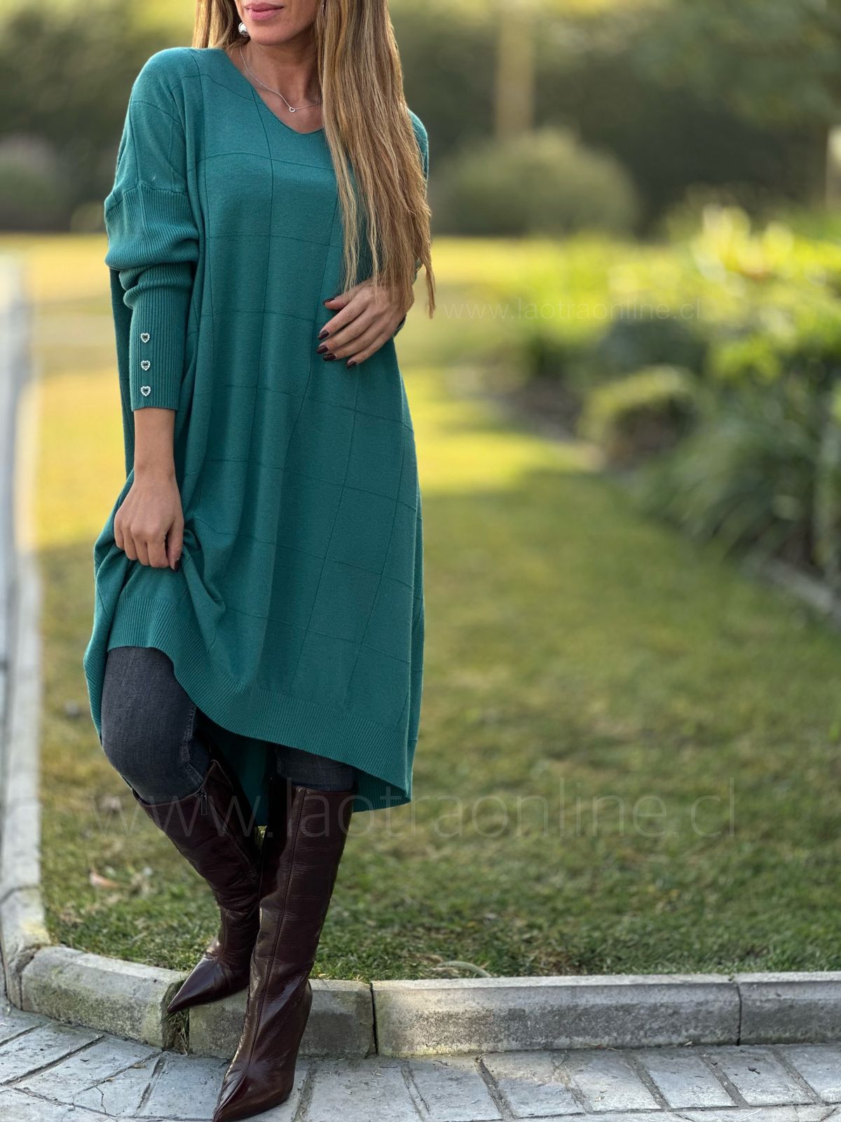 Sweater/Vestido Consu verde