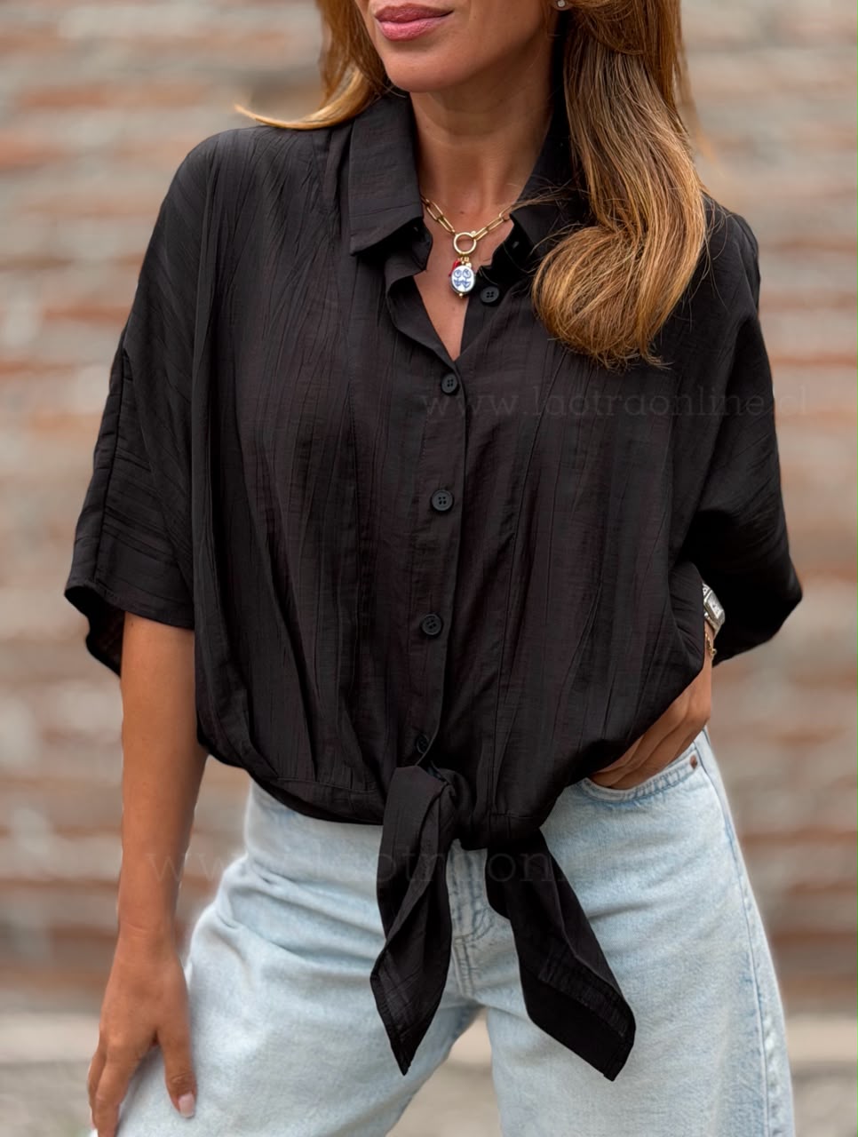 Blusa New nudo negro
