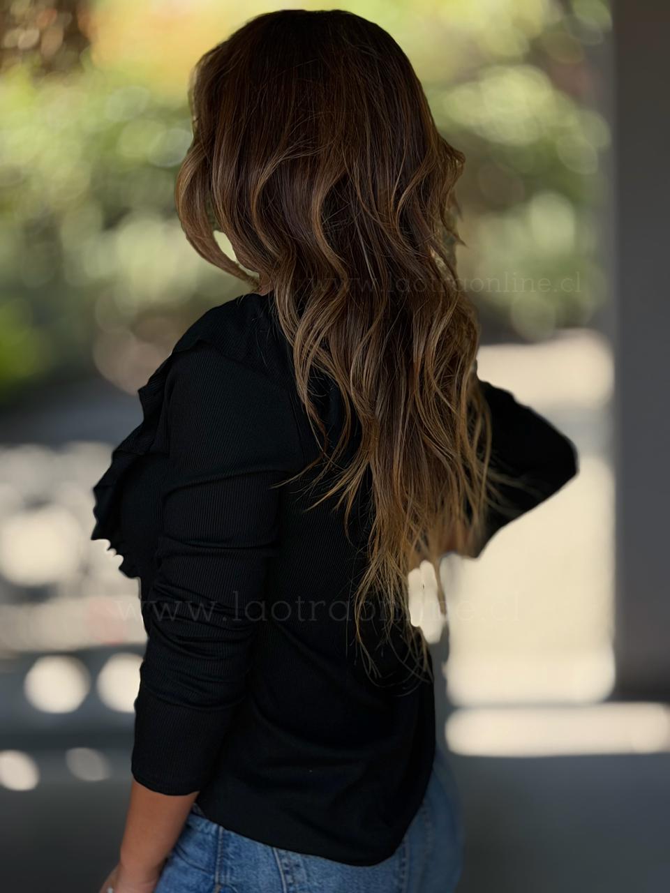 Polera Vuelitos negro