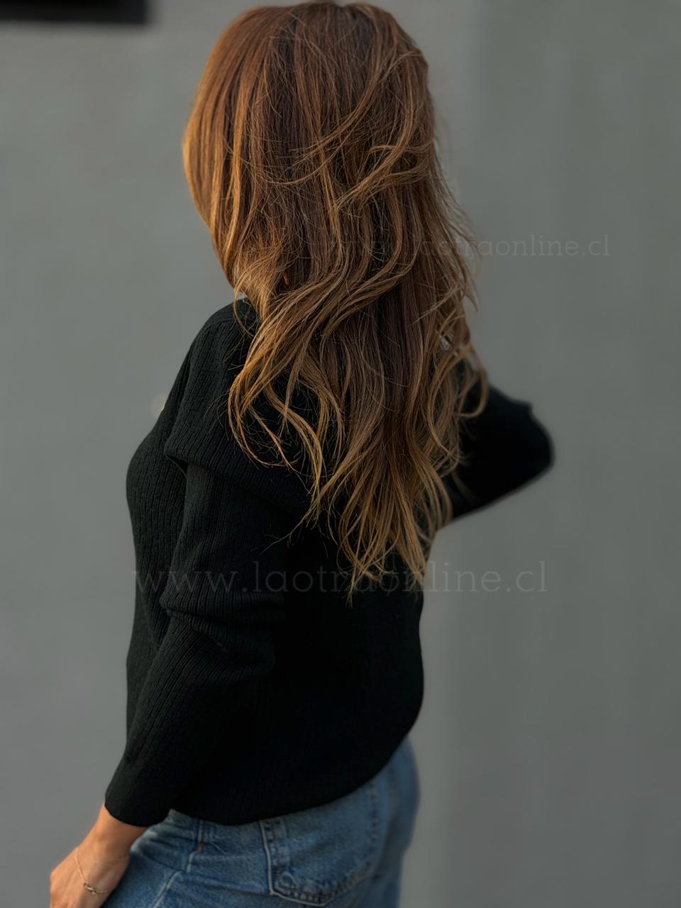 Chaleco Perlitas negro