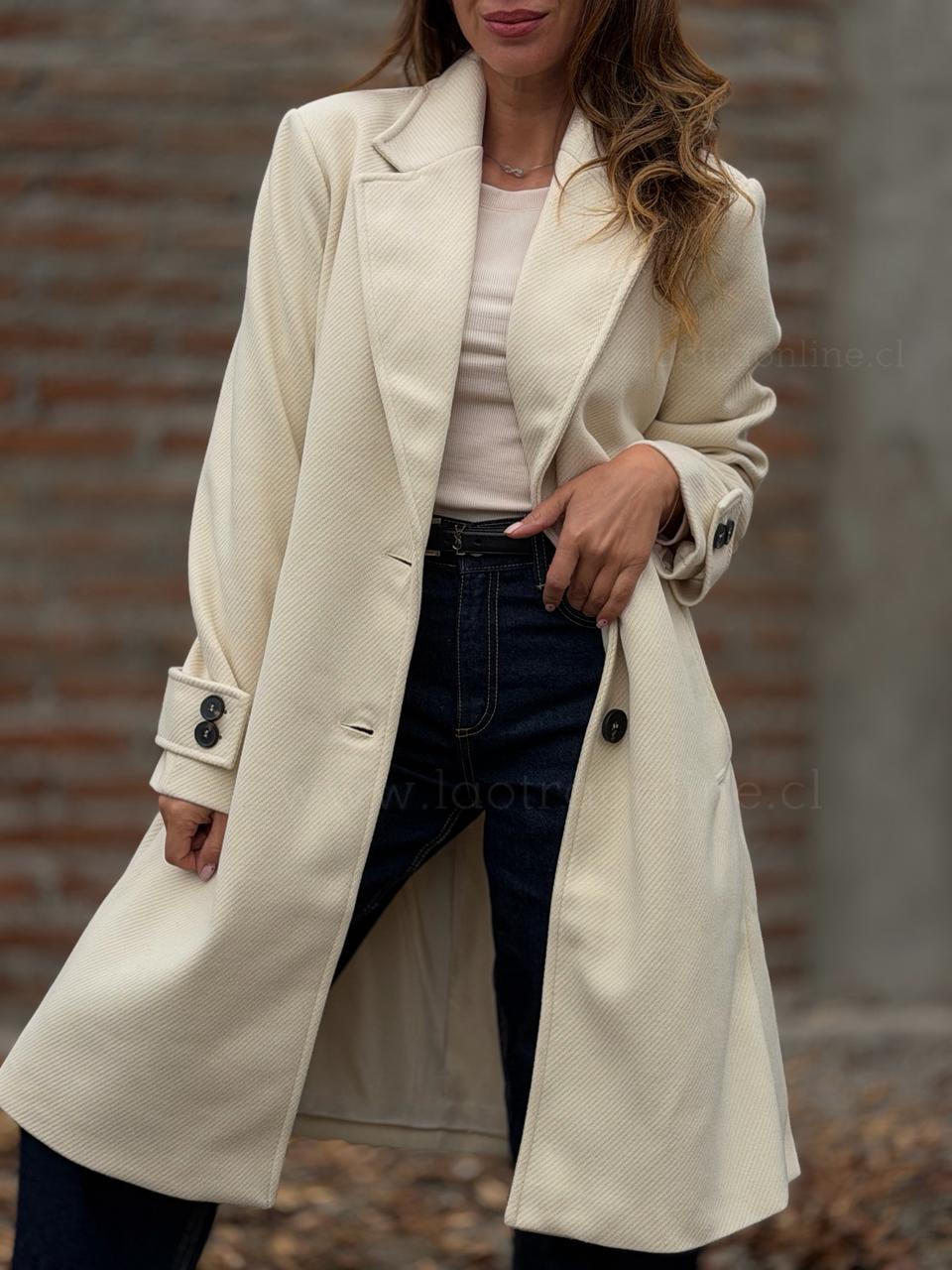 Abrigo Espiga Alma crema