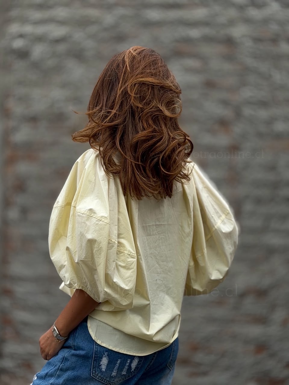 Blusa Manga Impactante amarillo