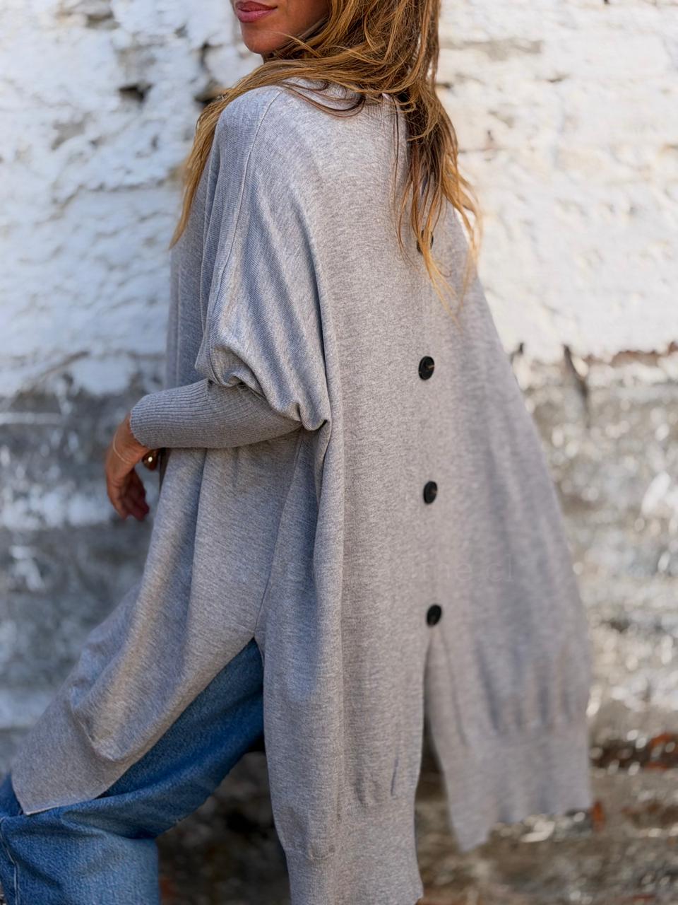 Sweater/Chaleco Reversible gris