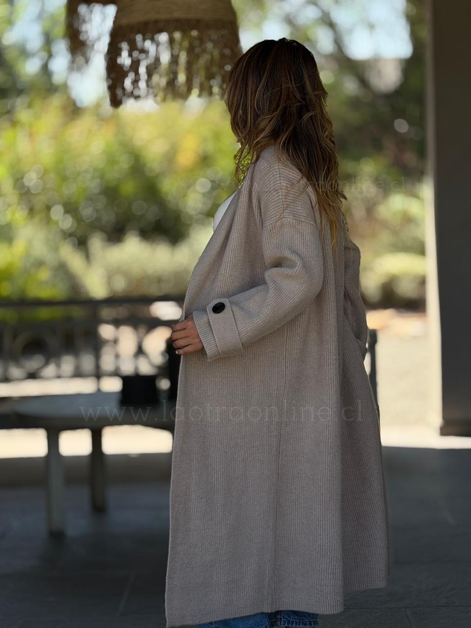 Maxi Cárdigan Sophie taupe