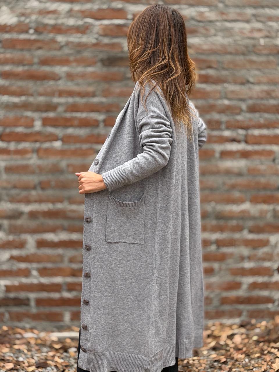 Cárdigan Botones gris