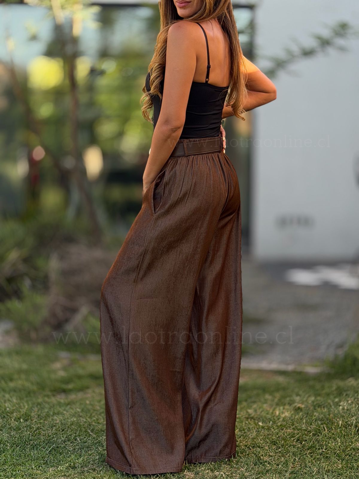 Pantalón+Cinturón chocolate