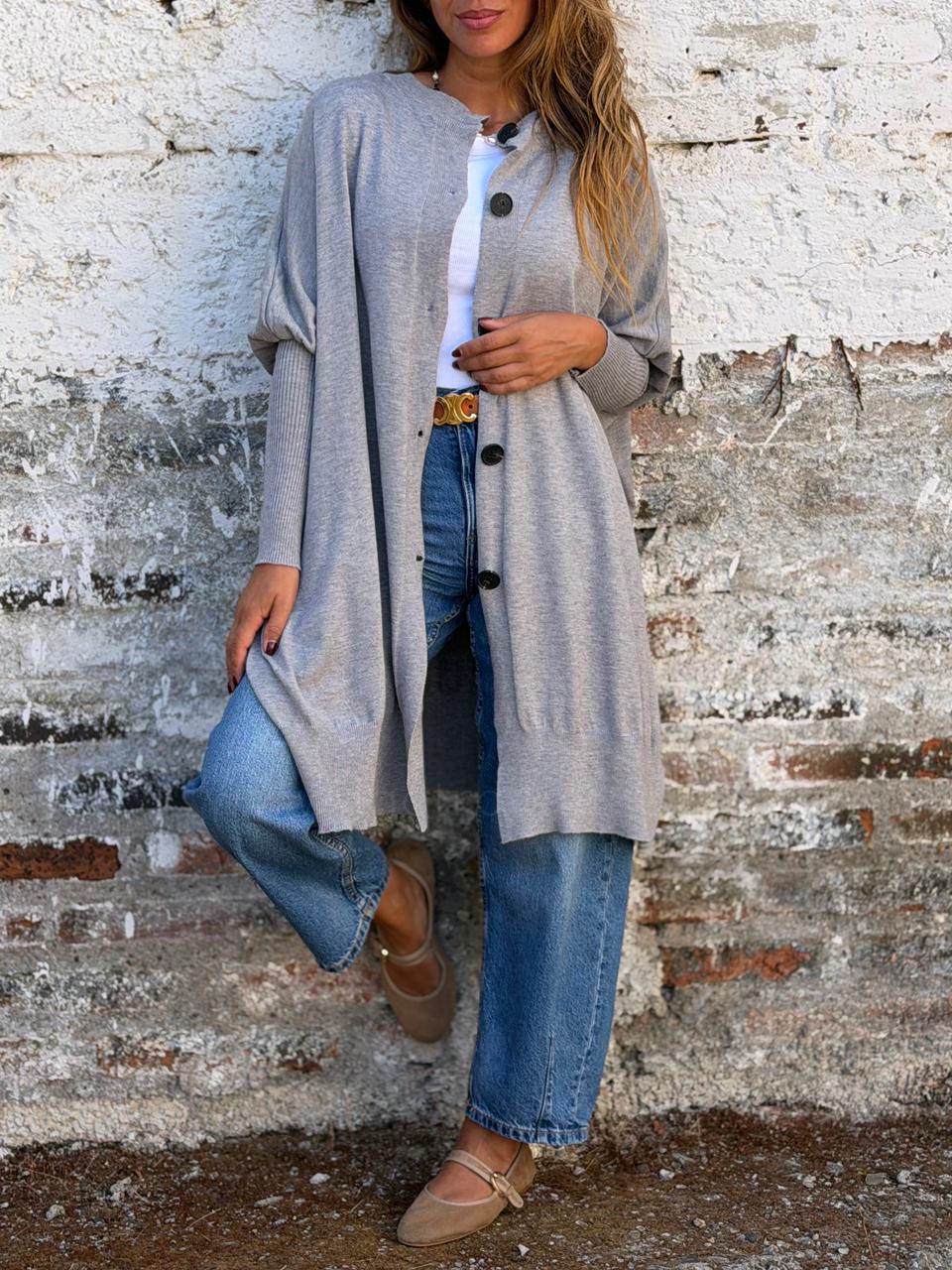 Sweater/Chaleco Reversible gris