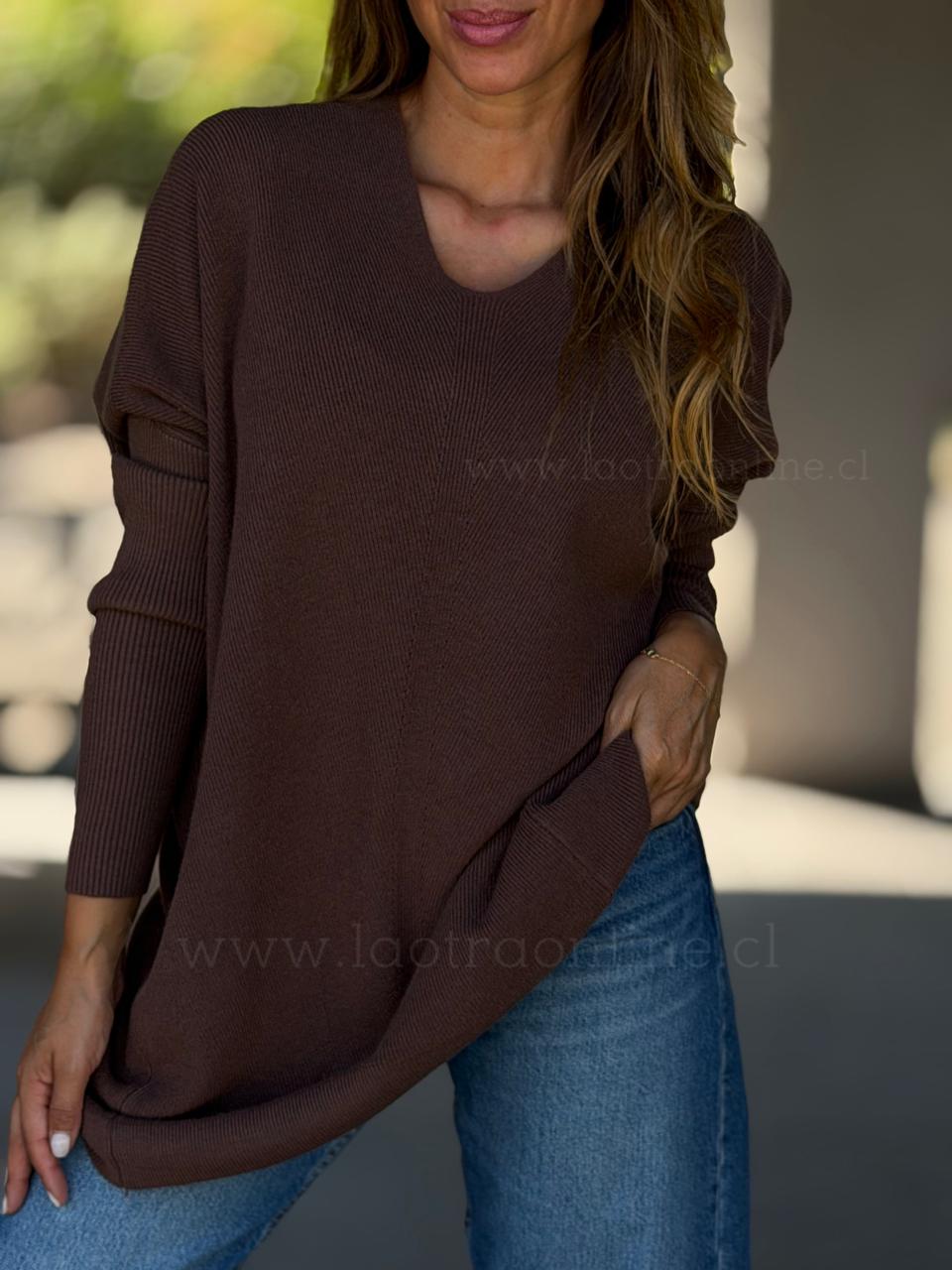 Sweater Lazo print choco