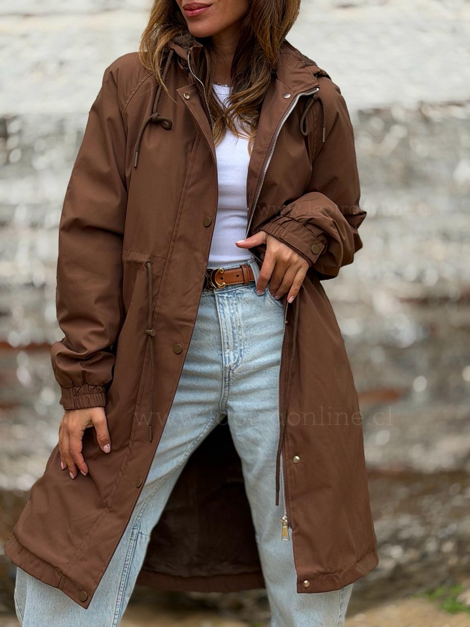 Chaqueta Gabardina/chiporro marrón