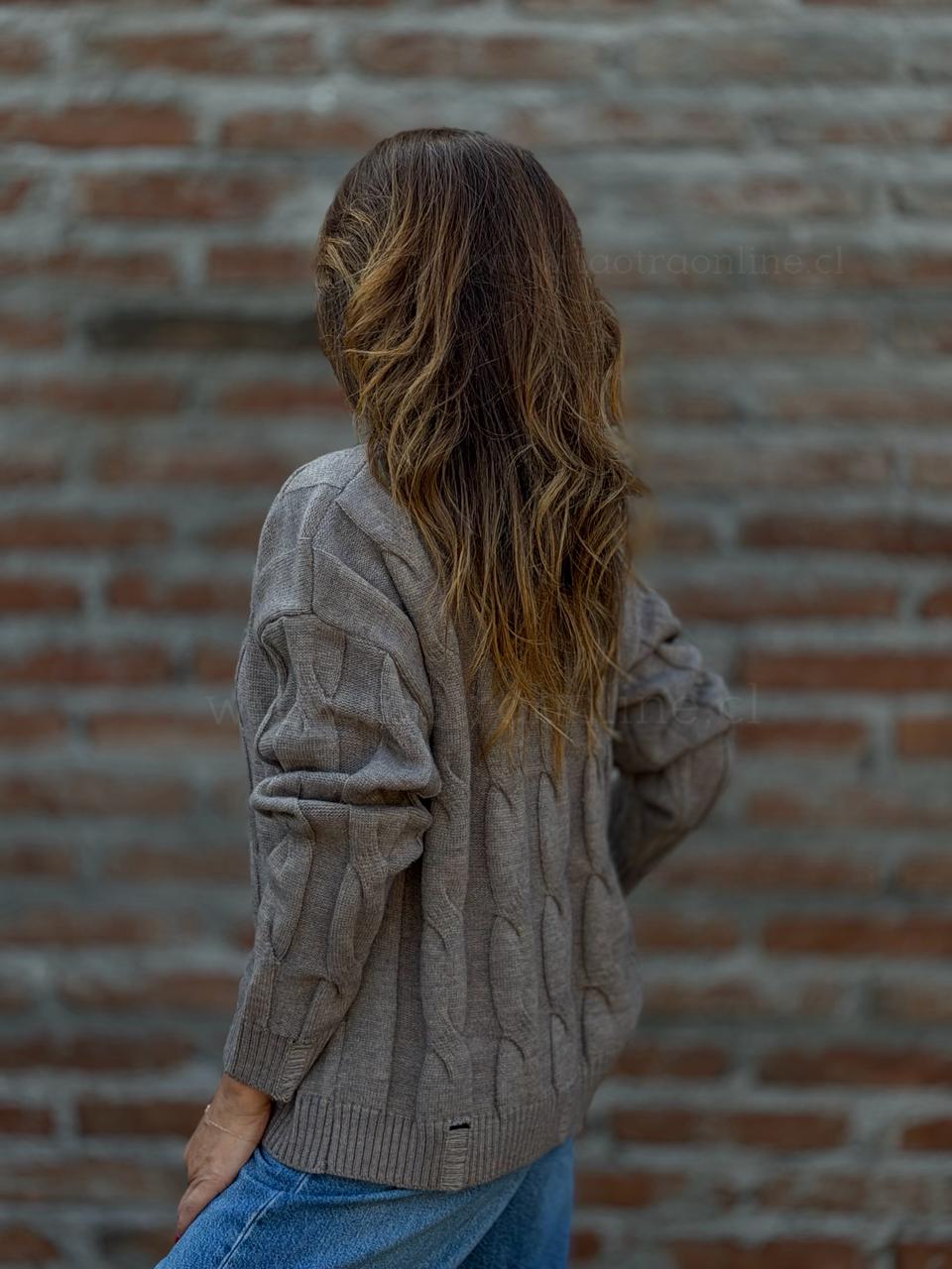 Sweater Trenza taupe