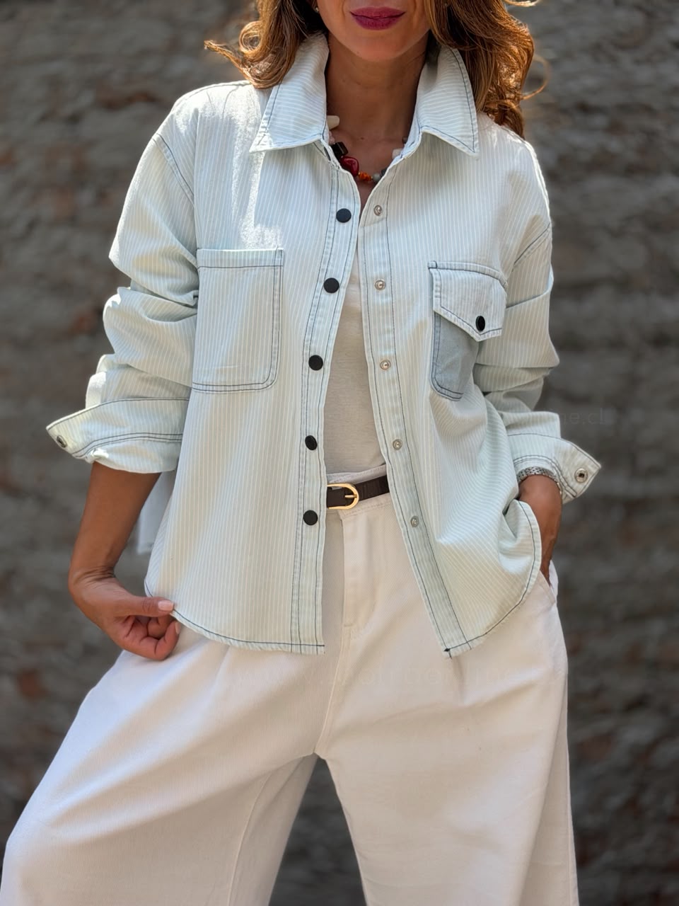 Chaqueta Polonia celeste