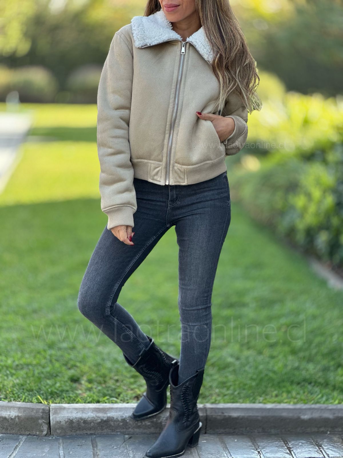 Chaqueta Volterra crema