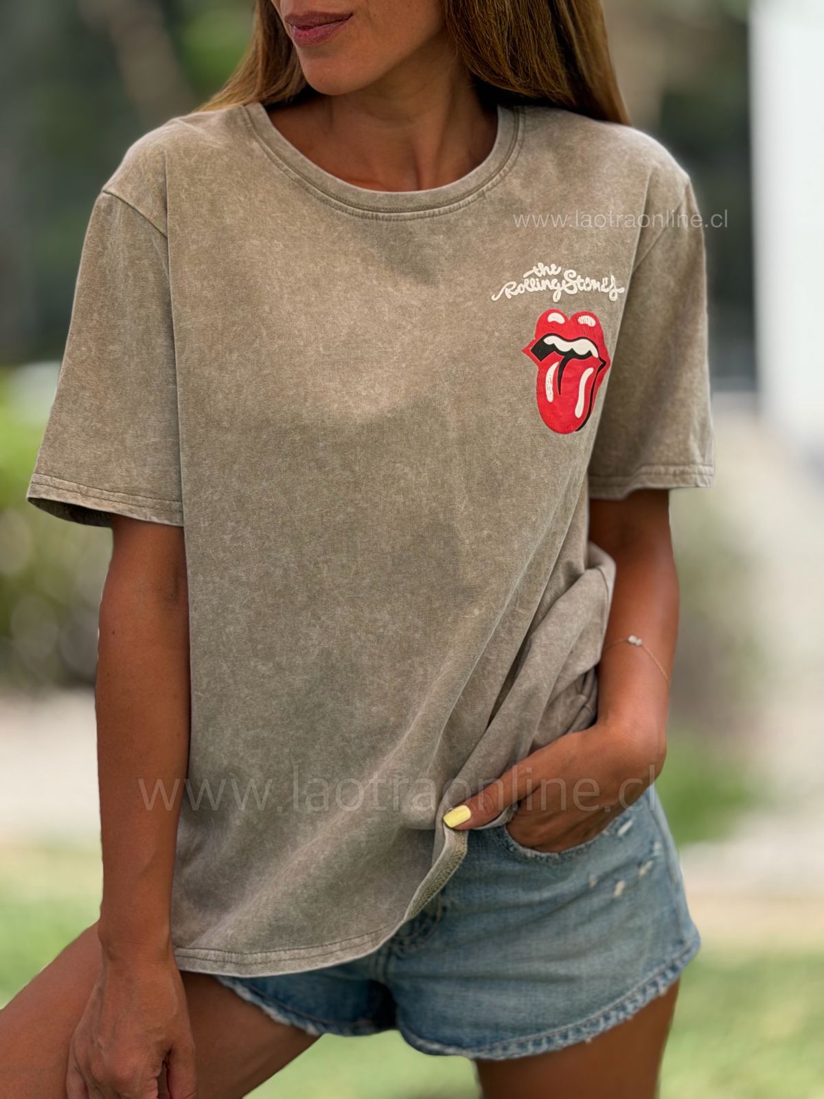 Polera Rolling taupe