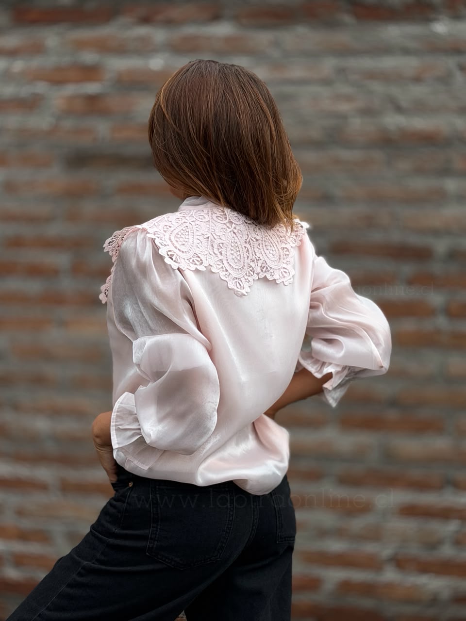 Blusa Princesa de Gales rosa