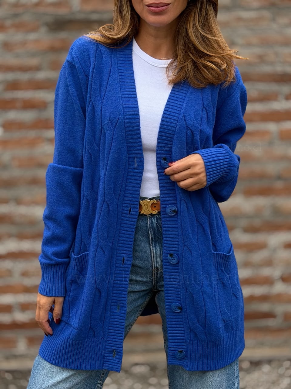 Chalecón Trenzado azul