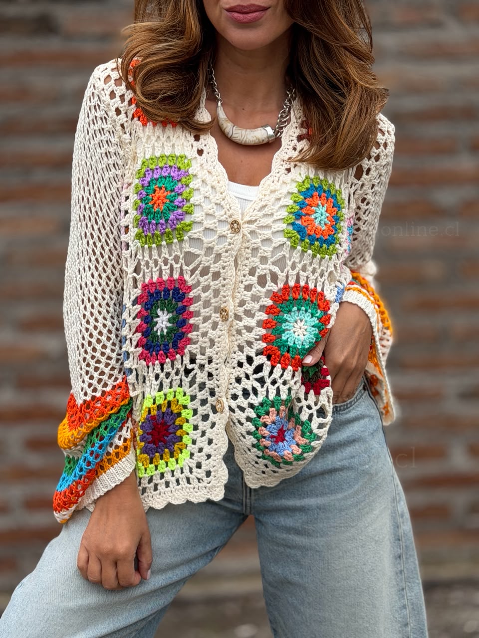 Chaleco Manga encanto beige