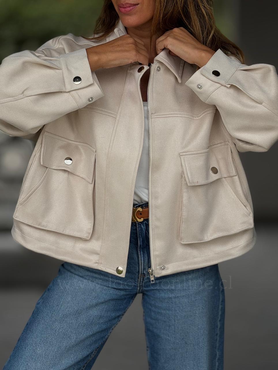Chaqueta London crema