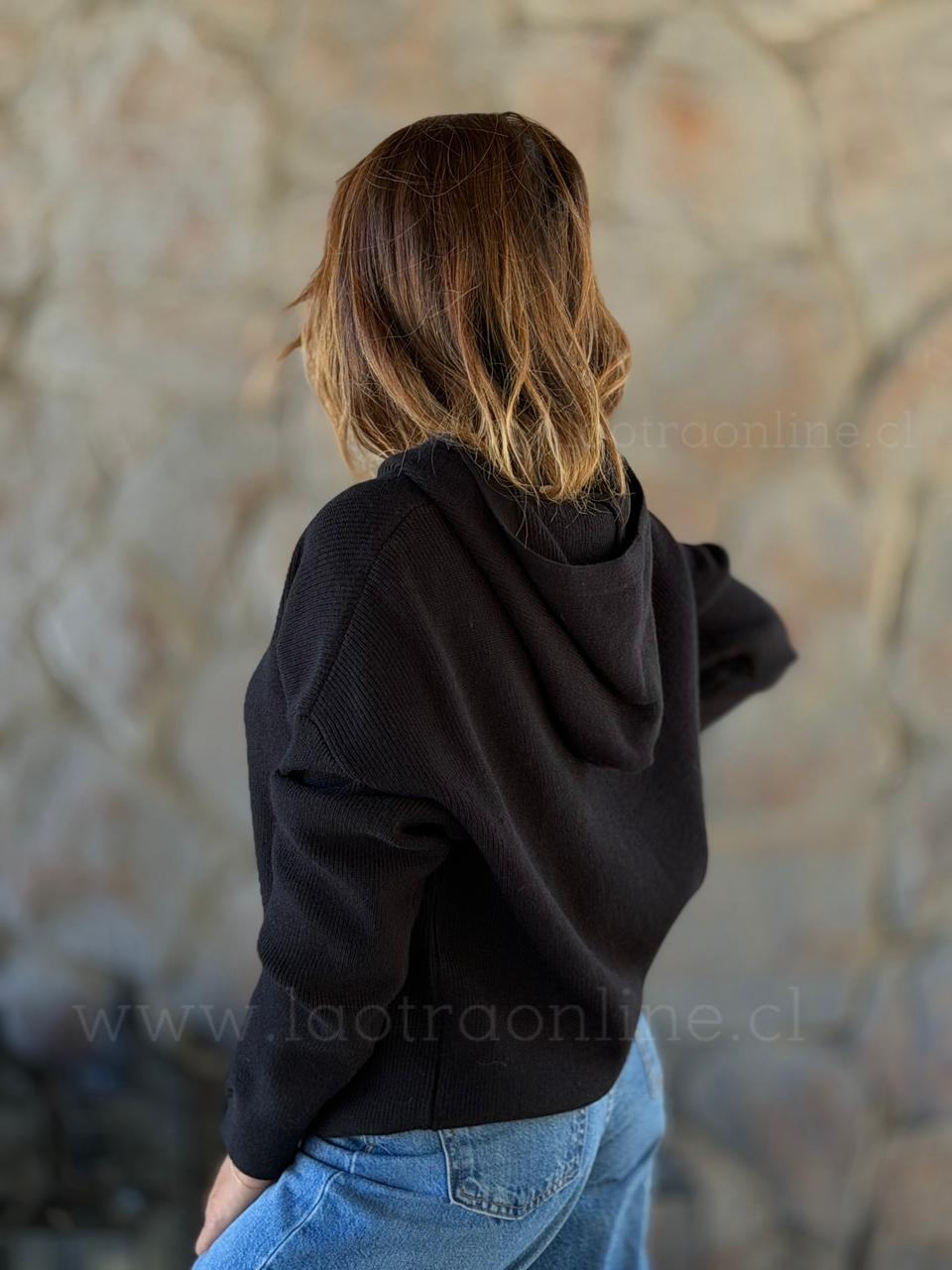 Poleron Tejido negro