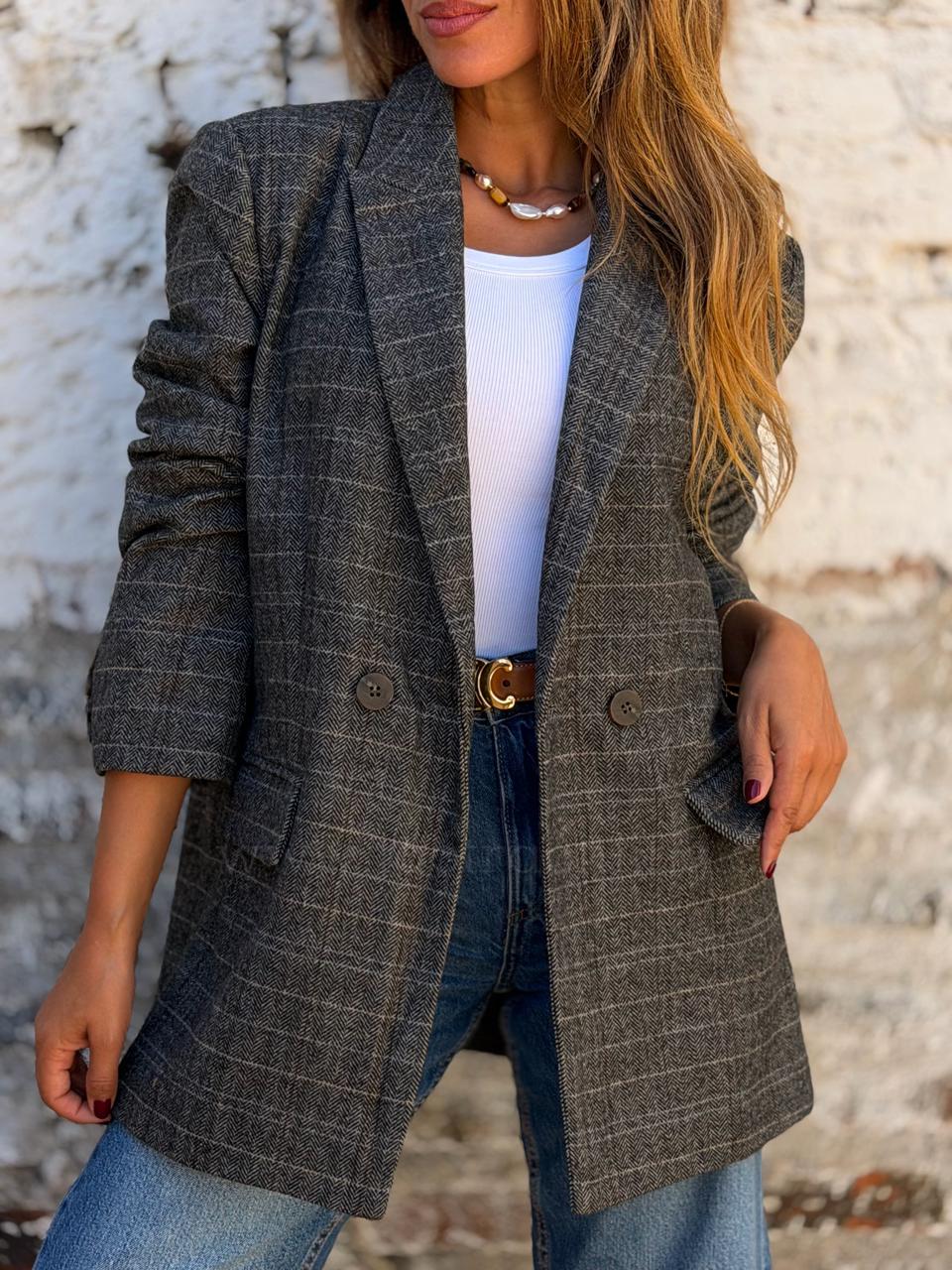 Blazer Sastrero marengo