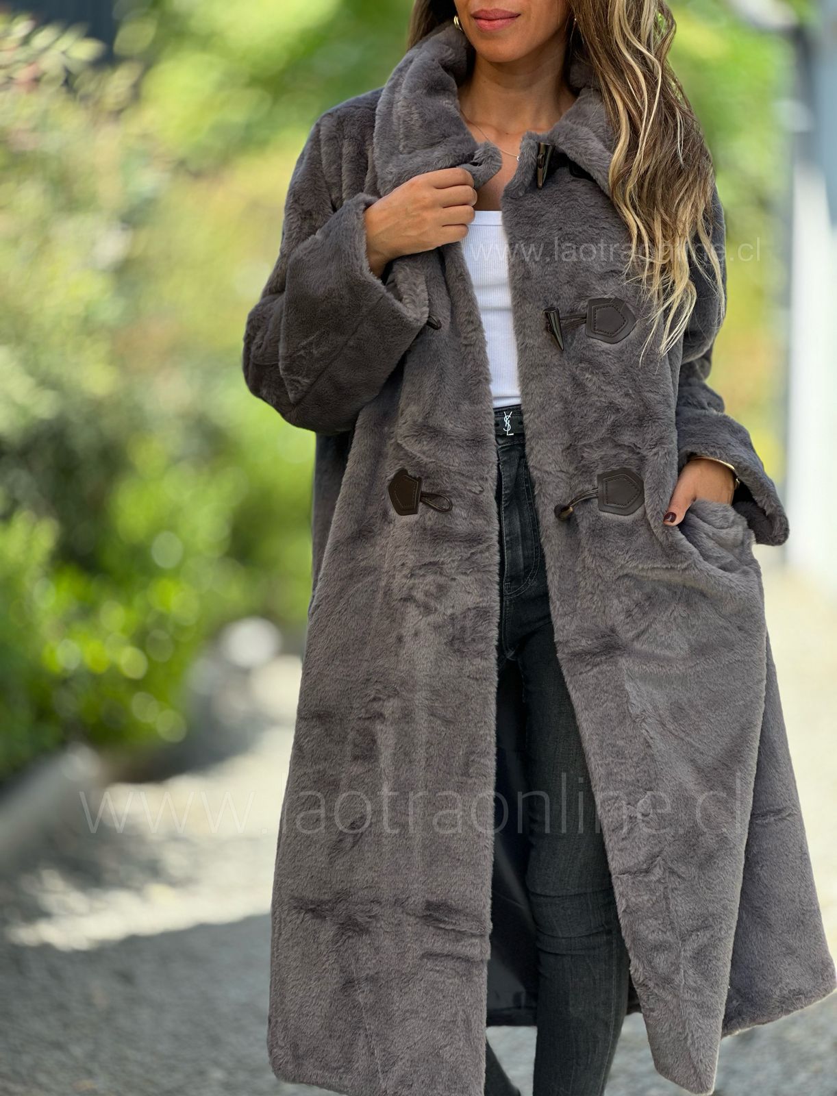 Abrigo Princesa Diana gris