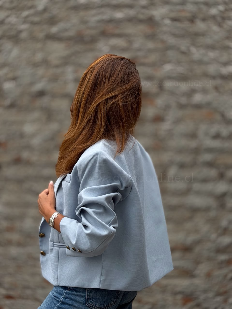 Blazer Grecia celeste