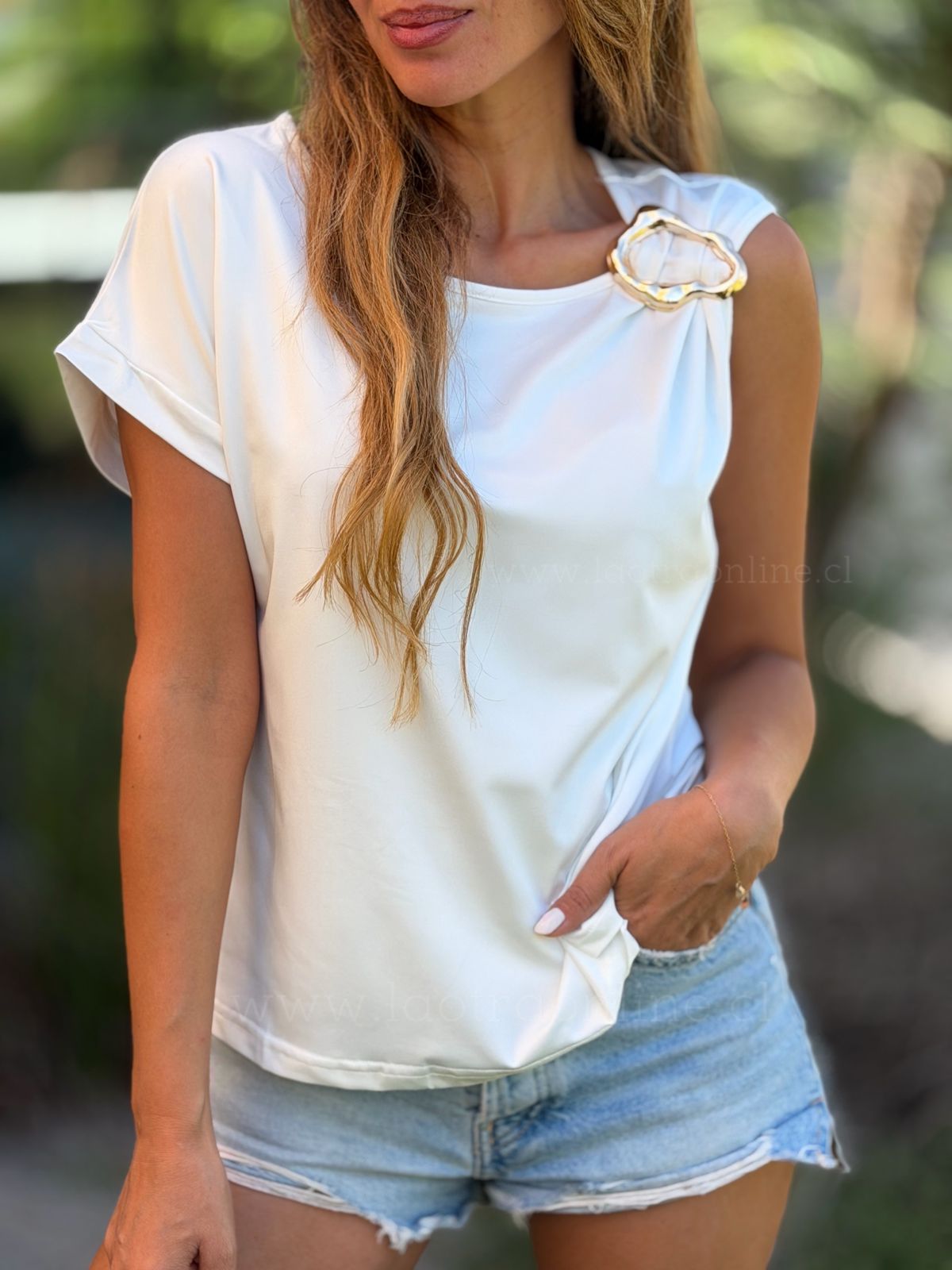 Polera New York blanco