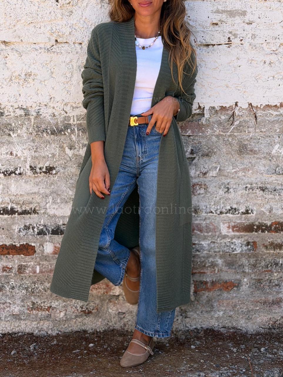 Cárdigan Varadero olivo