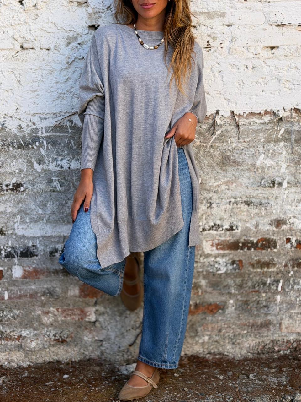 Sweater/Chaleco Reversible gris