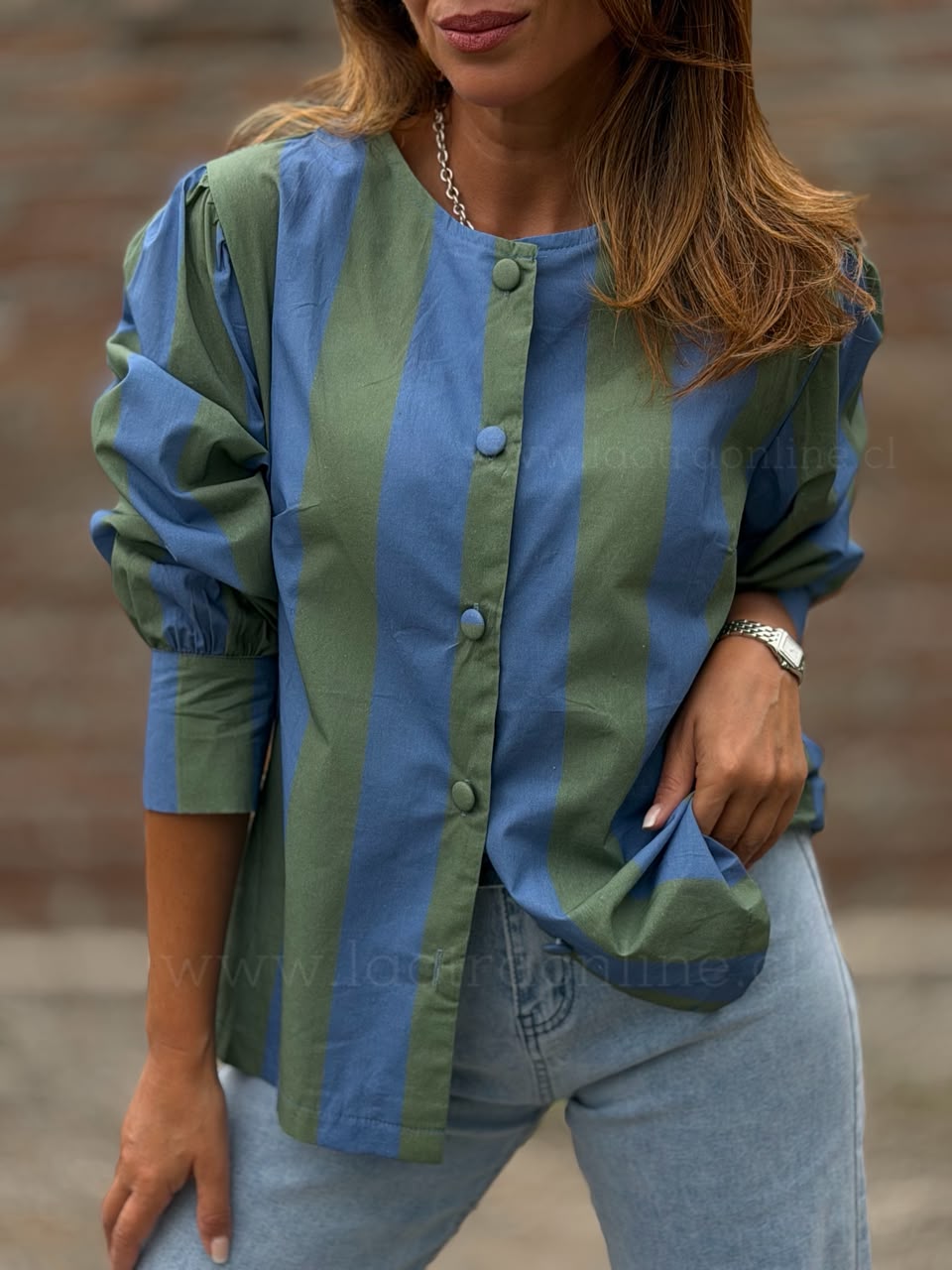 Blusa Roma azul