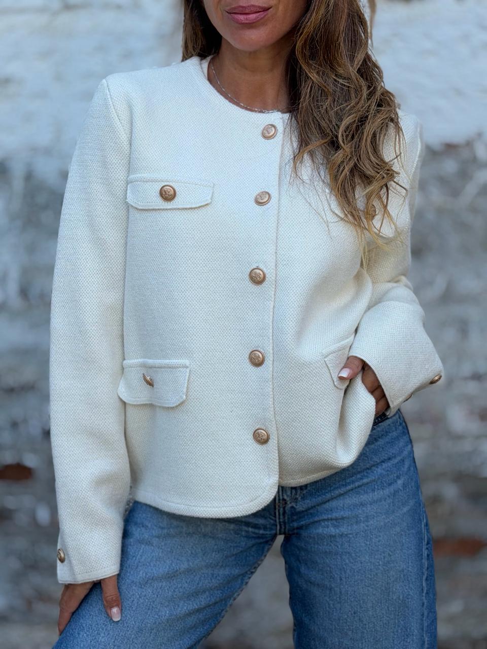 Blazer Militar crema