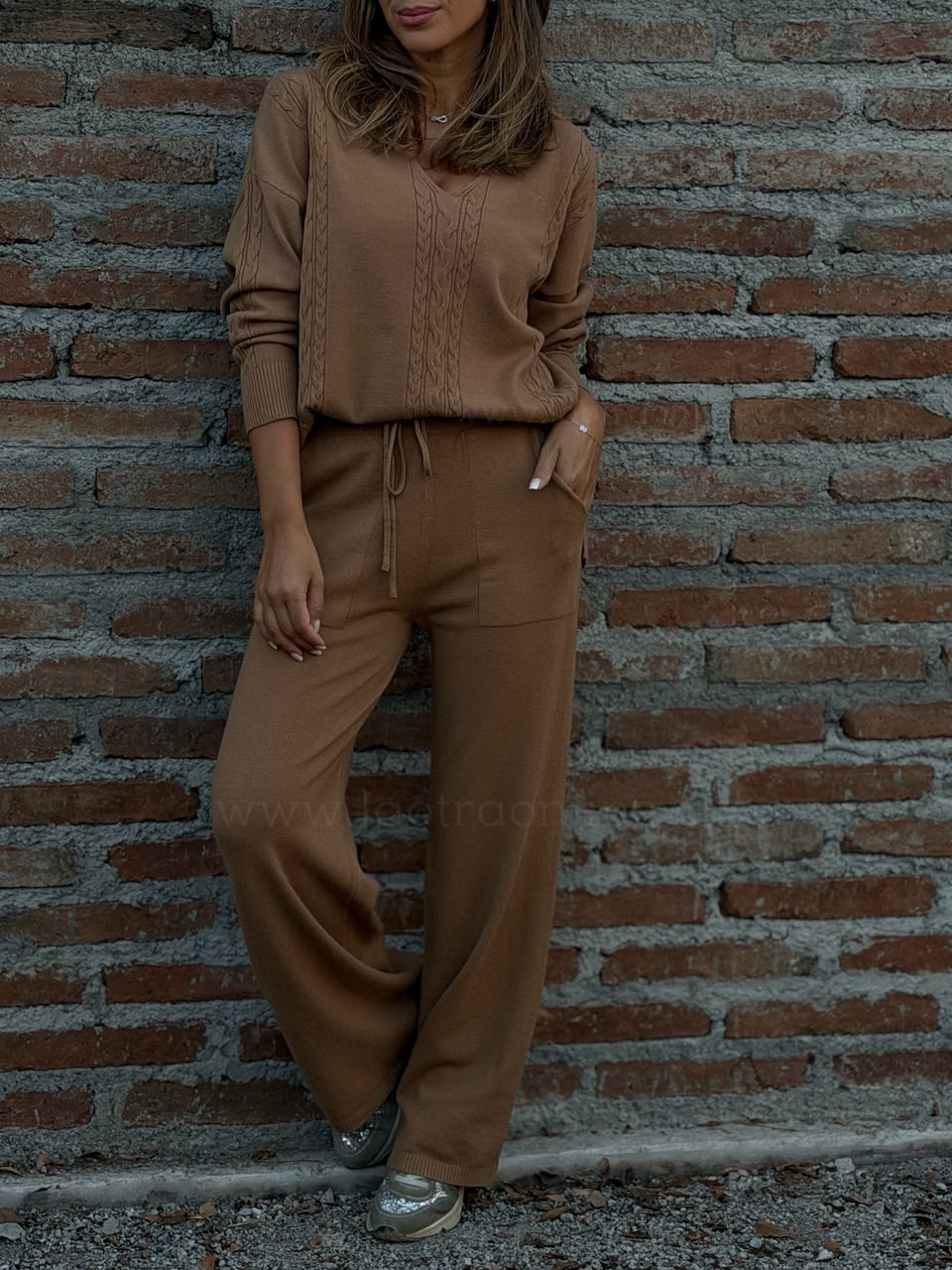Conjunto Sweater+Pantalón tejido toffe