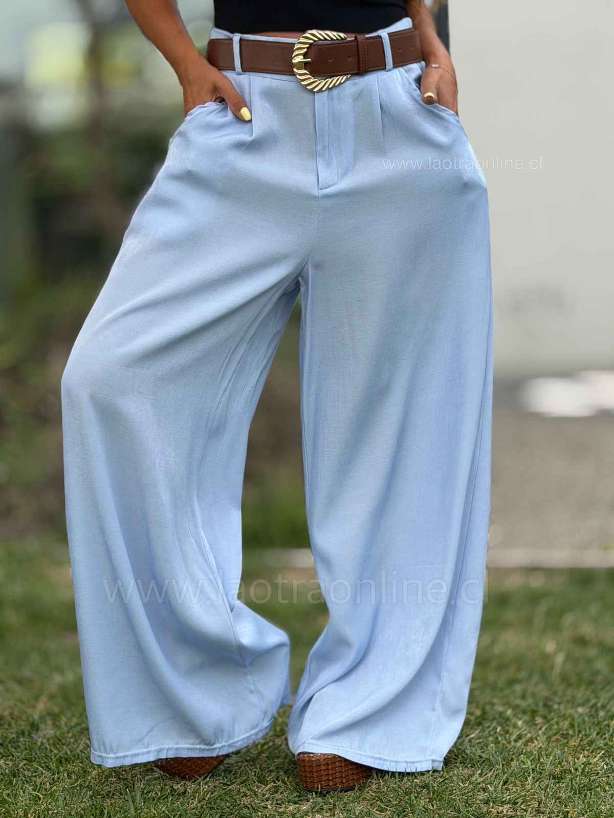 Pantalón Jersey celeste