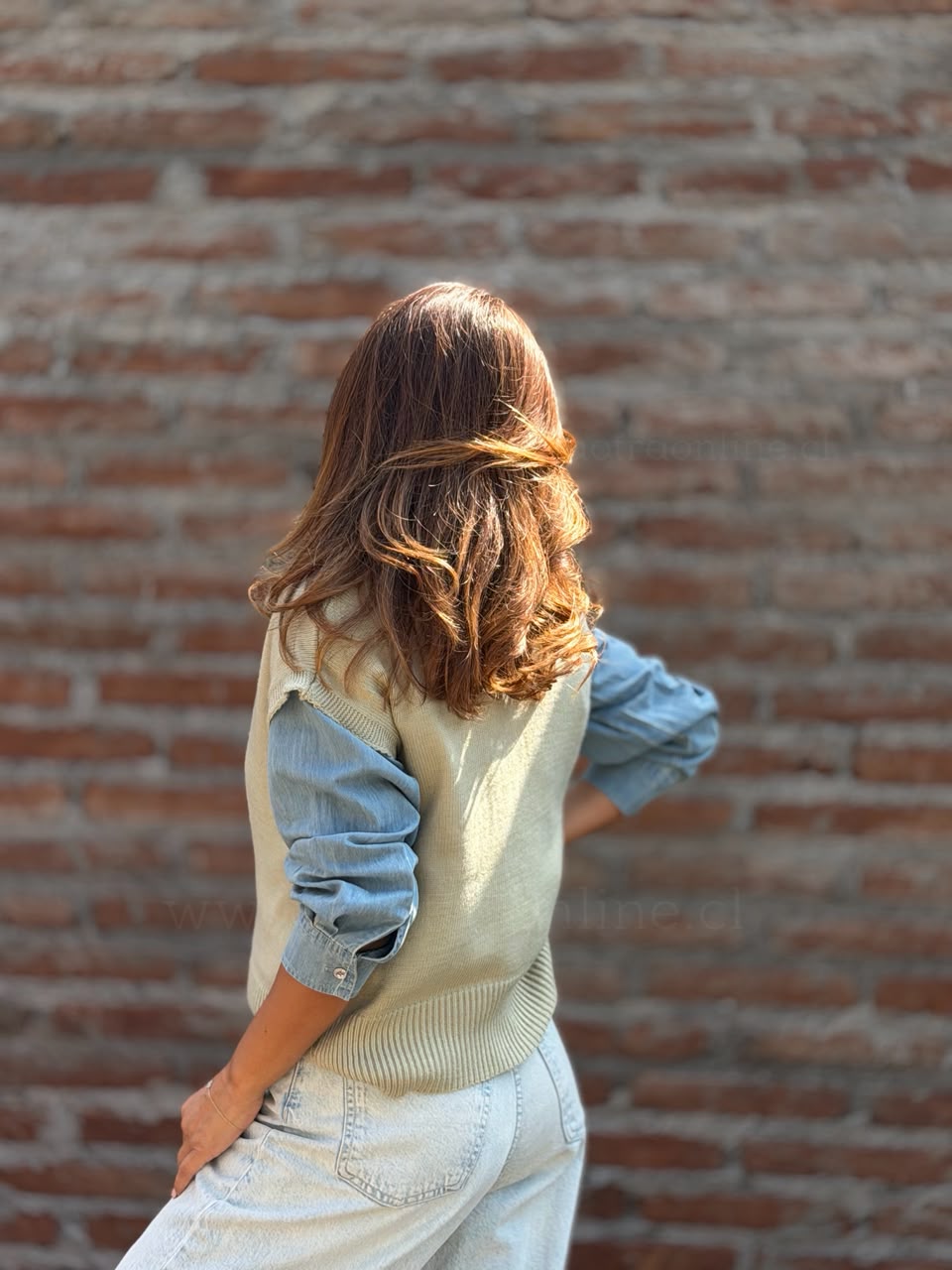 Sweater Sin mangas Flower menta